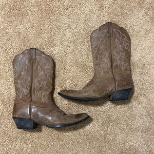 Ariat Brown Leather Round Up Western Cowgirl Cowboy Boot